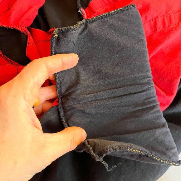 Vintage 1980s MENU Size 8 Western Style Dress V-Waist Puffed Sleeves *Flaw - Picture 13 of 15